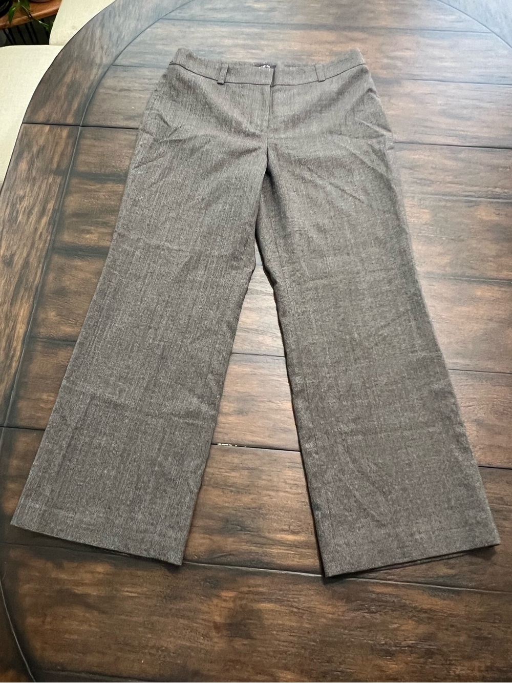 Ann Taylor Women’s Brown Wool Tweed Lined Dress Pants Cropped 28” Size 8